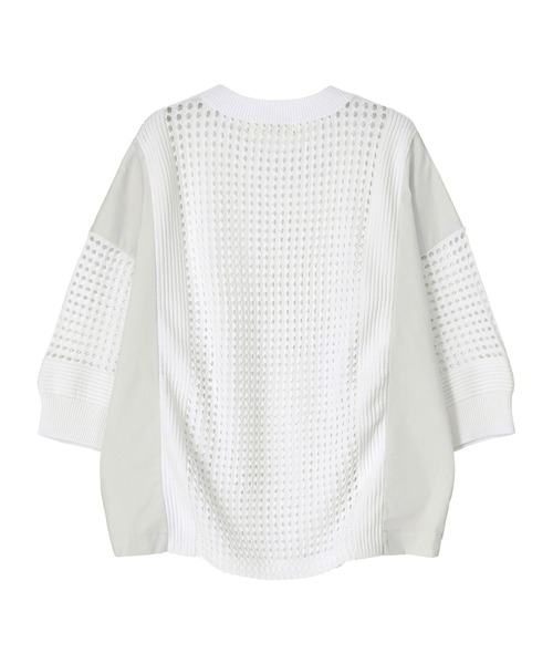 ZUCCa(ズッカ)の「アイレットドッキング / ニットポロシャツ / (O)(ポロシャツ・レディース・ホワイト/ネイビー/ブラック・M size)」の5枚目の写真