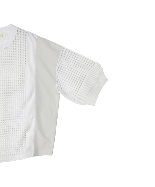 ZUCCa(ズッカ)の「アイレットドッキング / ニットポロシャツ / (O)(ポロシャツ・レディース・ホワイト/ネイビー/ブラック・M size)」の6枚目の写真