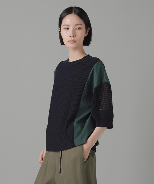 ZUCCa(ズッカ)の「アイレットドッキング / ニットポロシャツ / (O)(ポロシャツ・レディース・ホワイト/ネイビー/ブラック・M size)」の10枚目の写真