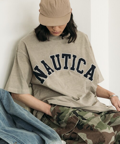 セール】NAUTICA/ノーティカ Pigment Dyed Arch Logo S/S Tee