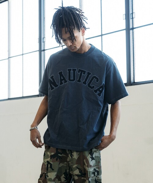 セール】NAUTICA/ノーティカ Pigment Dyed Arch Logo S/S Tee