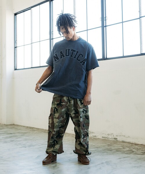 【NAUTICA】★人気★ピグメント アーチロゴ 半袖Tシャツ NAUTICA】☆人気☆ピグメント アーチロゴ 半袖Tシャツ (NAUTICA