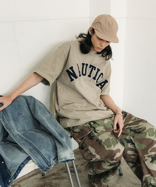 セール】NAUTICA/ノーティカ Pigment Dyed Arch Logo S/S Tee