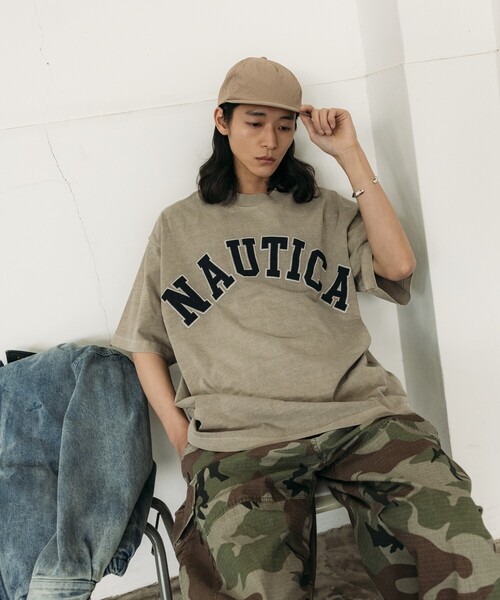 NAUTICA トゥーヘヴィーアーチロゴショートスリーブTシャツ NAUTICA
