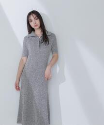 NATURAL BEAUTY BASIC | ◇ハーフジップナローニットワンピース(ワンピース)