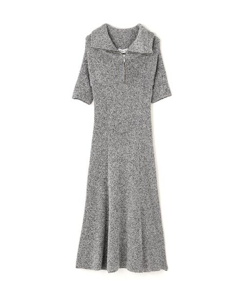 NATURAL BEAUTY BASIC（ナチュラルビューティーベーシック）の「◇ハーフジップナローニットワンピース（ワンピース・レディース・ネイビー/ブラック系その他・MEDIUM/P/S）」の3枚目の写真