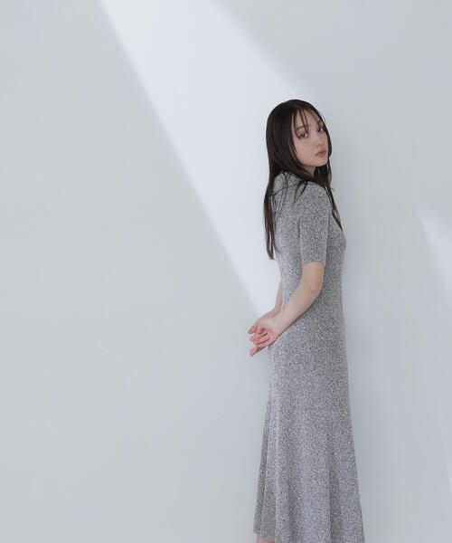 NATURAL BEAUTY BASIC（ナチュラルビューティーベーシック）の「◇ハーフジップナローニットワンピース（ワンピース・レディース・ネイビー/ブラック系その他・MEDIUM/P/S）」の6枚目の写真