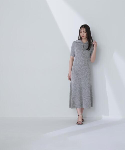 NATURAL BEAUTY BASIC（ナチュラルビューティーベーシック）の「◇ハーフジップナローニットワンピース（ワンピース・レディース・ネイビー/ブラック系その他・MEDIUM/P/S）」の9枚目の写真