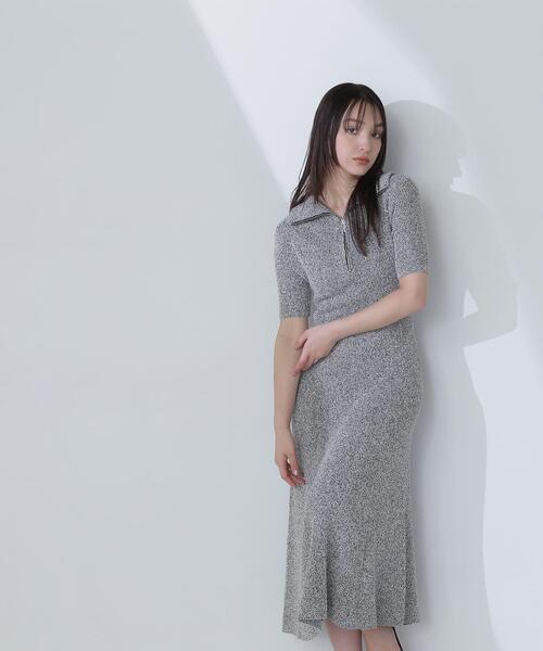 NATURAL BEAUTY BASIC（ナチュラルビューティーベーシック）の「◇ハーフジップナローニットワンピース（ワンピース・レディース・ネイビー/ブラック系その他・MEDIUM/P/S）」の10枚目の写真