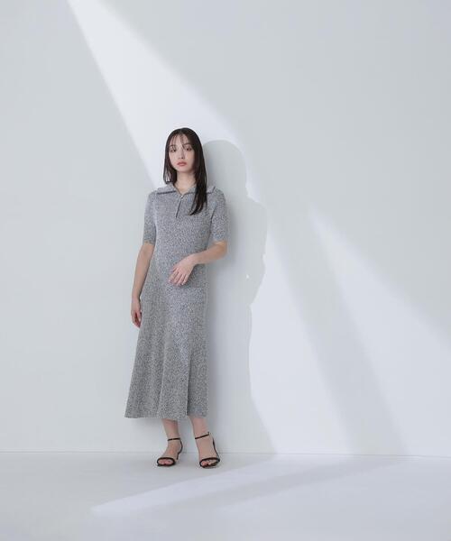 NATURAL BEAUTY BASIC（ナチュラルビューティーベーシック）の「◇ハーフジップナローニットワンピース（ワンピース・レディース・ネイビー/ブラック系その他・MEDIUM/P/S）」の11枚目の写真