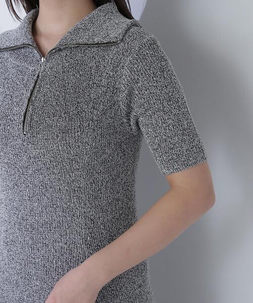 NATURAL BEAUTY BASIC（ナチュラルビューティーベーシック）の「◇ハーフジップナローニットワンピース（ワンピース・レディース・ネイビー/ブラック系その他・MEDIUM/P/S）」の15枚目の写真