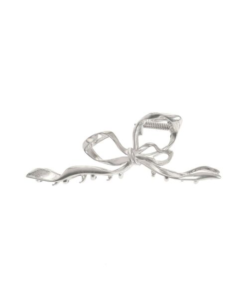 EATME（イートミー）の「シルバーリボンヘアクリップ（バレッタ/ヘアクリップ・レディース・シルバー・FREE）」の2枚目の写真