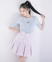 ◇ボックスプリーツデニムミニスカート