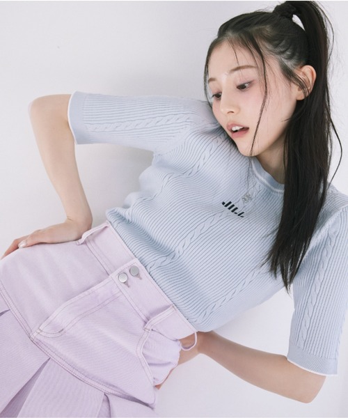 JILL by JILL STUART（ジルバイジルスチュアート）の「◇ボックスプリーツデニムミニスカート（スカート・レディース・ブルー/ライトグレー/ピンク・SMALL/MEDIUM）」の22枚目の写真