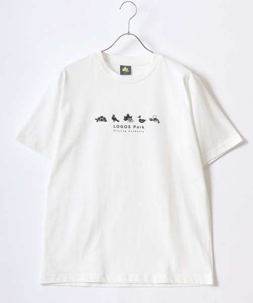 LOGOS（ロゴス）の「LOGOS/ロゴス 吸汗速乾 QUICK DRY カラフルフィッシュ アニマル イラストプリント 半袖Tシャツ レディース メンズ（Tシャツ/カットソー・メンズ・スミクロ/ネイビー/ホワイト/ホワイト系その他/キャメル・M/L/LL）」の6枚目の写真