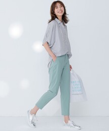 【ストレッチ・接触冷感・撥水・UVカット・洗える】エアリーストレッチ テーパードパンツ