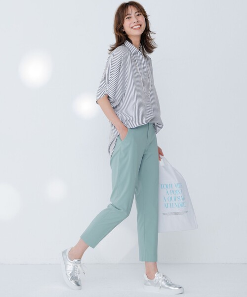 ANY SIS(エニィスィス)の「【ストレッチ・接触冷感・撥水・UVカット・洗える】エアリーストレッチ テーパードパンツ(その他パンツ・レディース・ピンク系/ベージュ系/ネイビー系/ライトグリーン系/ホワイト系/ダルブルー系/ブラック系・4)」の4枚目の写真