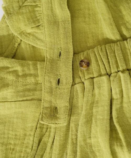 pairmanon（ペアマノン）の「【綿100%】ダブルガーゼ バッククロス フリルサロペット（サロペット/オーバーオール・キッズ・パープル/グリーン系その他/テラコッタ・150/120/110/140/100/130/90）」の9枚目の写真