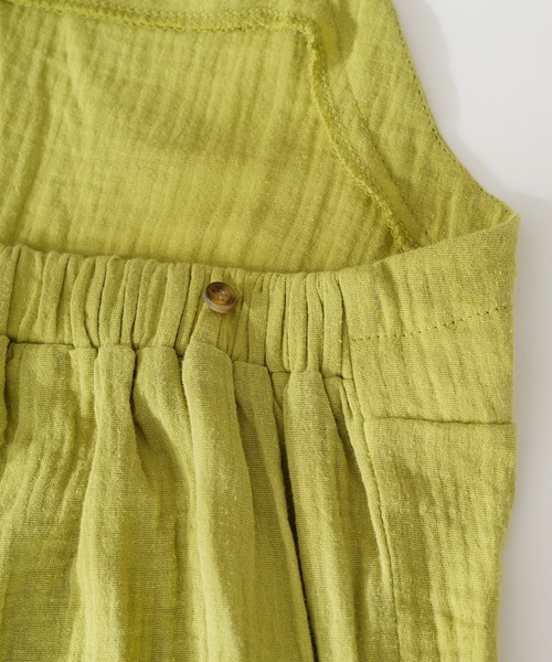 pairmanon（ペアマノン）の「【綿100%】ダブルガーゼ バッククロス フリルサロペット（サロペット/オーバーオール・キッズ・パープル/グリーン系その他/テラコッタ・150/120/110/140/100/130/90）」の10枚目の写真
