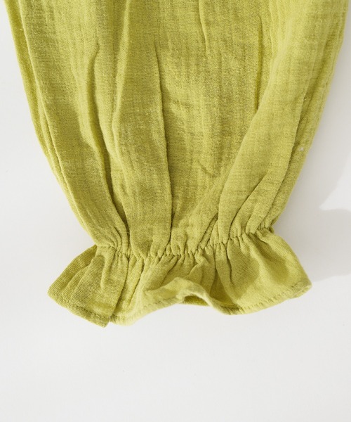 pairmanon（ペアマノン）の「【綿100%】ダブルガーゼ バッククロス フリルサロペット（サロペット/オーバーオール・キッズ・パープル/グリーン系その他/テラコッタ・150/120/110/140/100/130/90）」の11枚目の写真