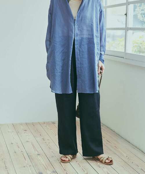 URBAN RESEARCH DOORS（アーバンリサーチドアーズ）の「リネンイージーパンツ（その他パンツ・レディース・ブラック/ナチュラル/キャメル/グリーン・SMALL/MEDIUM）」の22枚目の写真