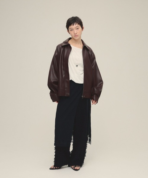 eL(エル)の「【eL】12G Fringe Knit Pants/328287(その他パンツ・レディース・オレンジ/ブラック・FREE)」の3枚目の写真