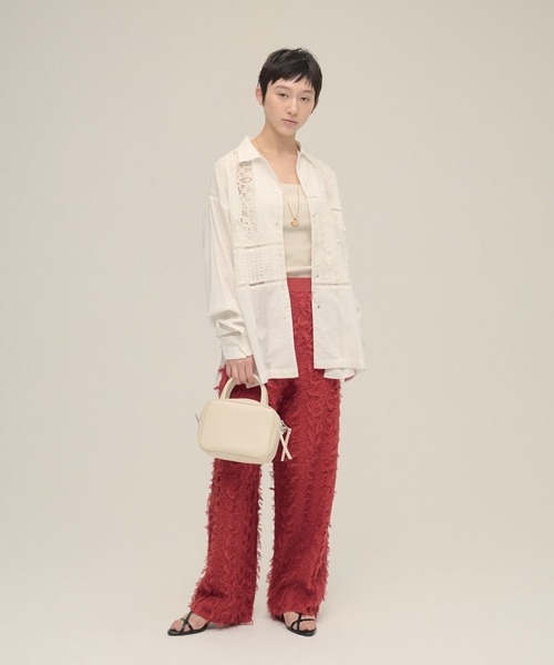 eL(エル)の「【eL】12G Fringe Knit Pants/328287(その他パンツ・レディース・オレンジ/ブラック・FREE)」の7枚目の写真