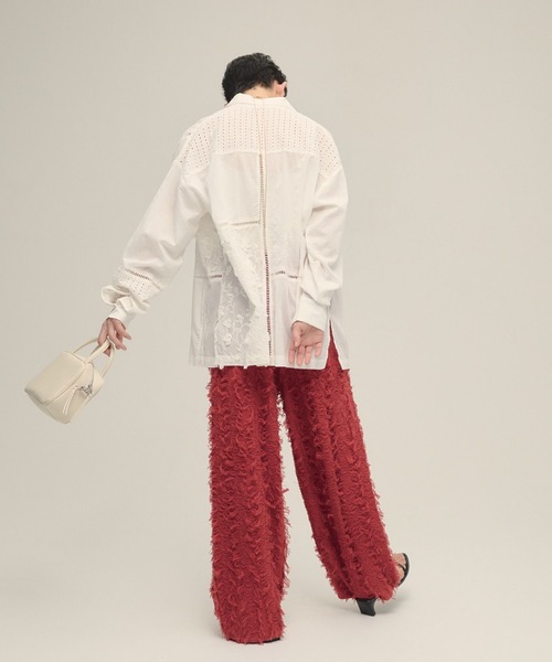eL(エル)の「【eL】12G Fringe Knit Pants/328287(その他パンツ・レディース・オレンジ/ブラック・FREE)」の9枚目の写真