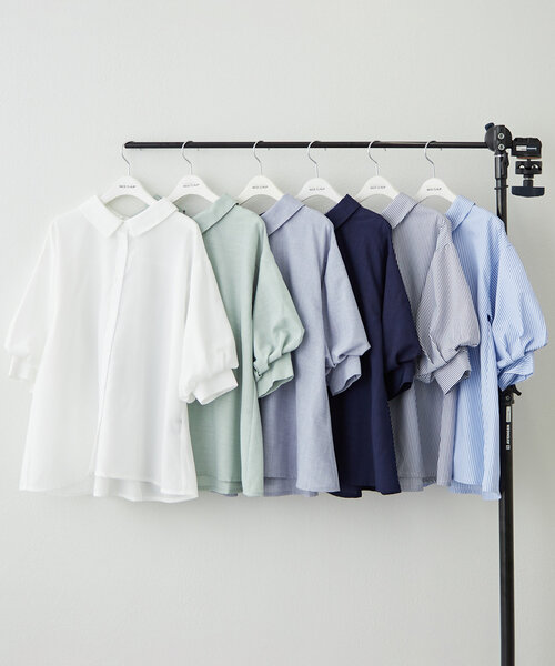 今季AW*スタイリスト出品 お袖ボリューム 後ろ長め 素敵シャツ白