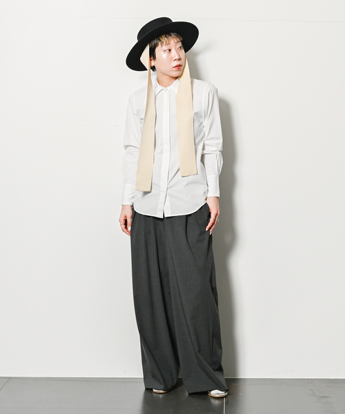 SEEALL（シーオール）の「SEEALL POINTED COLLAR CLASSIC SHIRTS SAW53 SH301：シャツ（シャツ/ブラウス・レディース・ホワイト・38）」の8枚目の写真