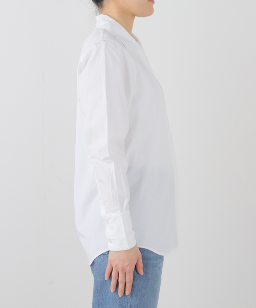 SEEALL（シーオール）の「SEEALL POINTED COLLAR CLASSIC SHIRTS SAW53 SH301：シャツ（シャツ/ブラウス・レディース・ホワイト・38）」の12枚目の写真