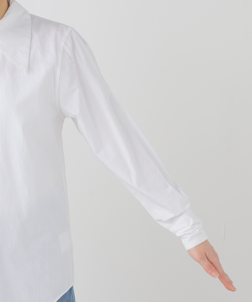 SEEALL（シーオール）の「SEEALL POINTED COLLAR CLASSIC SHIRTS SAW53 SH301：シャツ（シャツ/ブラウス・レディース・ホワイト・38）」の13枚目の写真
