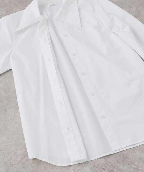 SEEALL（シーオール）の「SEEALL POINTED COLLAR CLASSIC SHIRTS SAW53 SH301：シャツ（シャツ/ブラウス・レディース・ホワイト・38）」の2枚目の写真