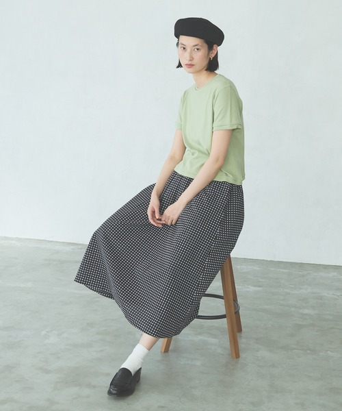 LA MARINE FRANCAISE（マリン フランセーズ）の「フライスフレアTシャツ（Tシャツ/カットソー・レディース・ホワイト/カーキ/ネイビー・FREE）」の5枚目の写真