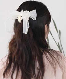 ROOPTOKYO | Pearl design sheer ribbon chou chou/パールデザイン シア―リボンシュシュ(シュシュ)