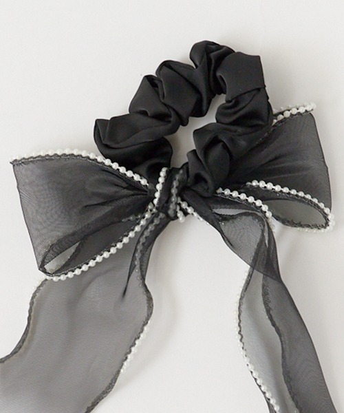 ROOPTOKYO（ループトウキョウ）の「Pearl design sheer ribbon chou chou/パールデザイン シア―リボンシュシュ（シュシュ・レディース・ピンク/グリーン/ブラック/アイボリー・FREE）」の14枚目の写真