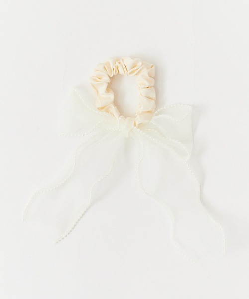 ROOPTOKYO（ループトウキョウ）の「Pearl design sheer ribbon chou chou/パールデザイン シア―リボンシュシュ（シュシュ・レディース・ピンク/グリーン/ブラック/アイボリー・FREE）」の5枚目の写真