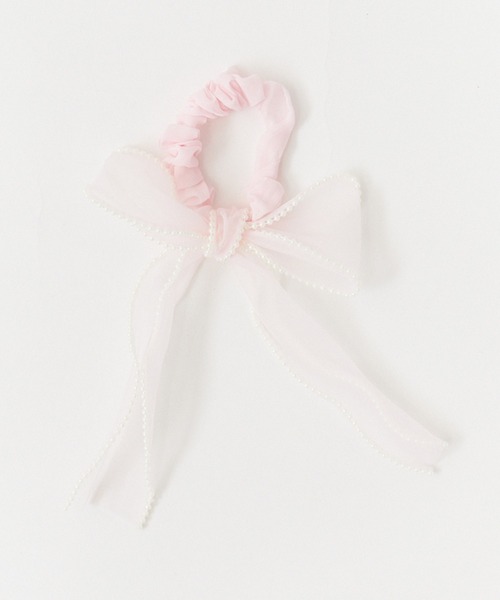 ROOPTOKYO（ループトウキョウ）の「Pearl design sheer ribbon chou chou/パールデザイン シア―リボンシュシュ（シュシュ・レディース・ピンク/グリーン/ブラック/アイボリー・FREE）」の11枚目の写真