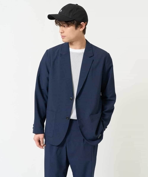 a.v.v（アーヴェヴェ）の「【接触冷感】細ボーダーセミワイドシルエットカットソー（Tシャツ/カットソー・メンズ・ブラック/ホワイト・48/46）」の16枚目の写真