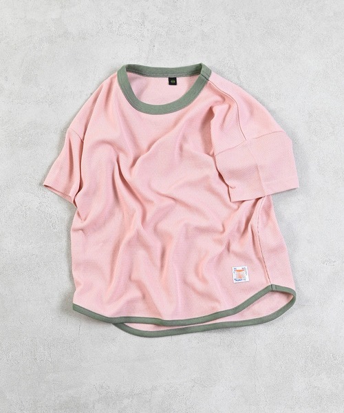 Life Support Products（ライフサポートプロダクツ）の「【吸水速乾】サーマルメッシュ無地Tシャツ（Tシャツ/カットソー・キッズ・チャコール/ライトピンク/グリーン/ブルー/オフホワイト・100/130/80/120/110/90/150/140/95）」の6枚目の写真