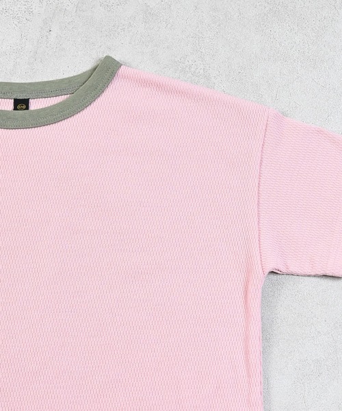 Life Support Products（ライフサポートプロダクツ）の「【吸水速乾】サーマルメッシュ無地Tシャツ（Tシャツ/カットソー・キッズ・チャコール/ライトピンク/グリーン/ブルー/オフホワイト・100/130/80/120/110/90/150/140/95）」の10枚目の写真