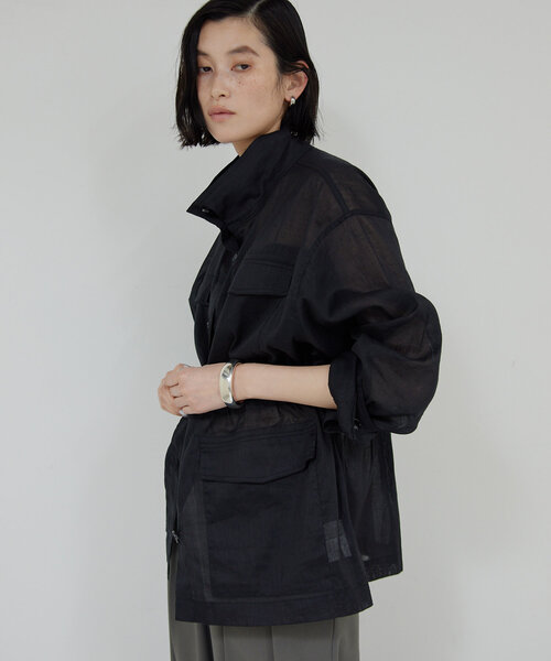 GALLARDAGALANTE(ガリャルダガランテ)の「シアーミリタリージャケット(その他アウター・レディース・ブラウン/グレイッシュベージュ/ブラック/サンドベージュ・FREE)」の8枚目の写真