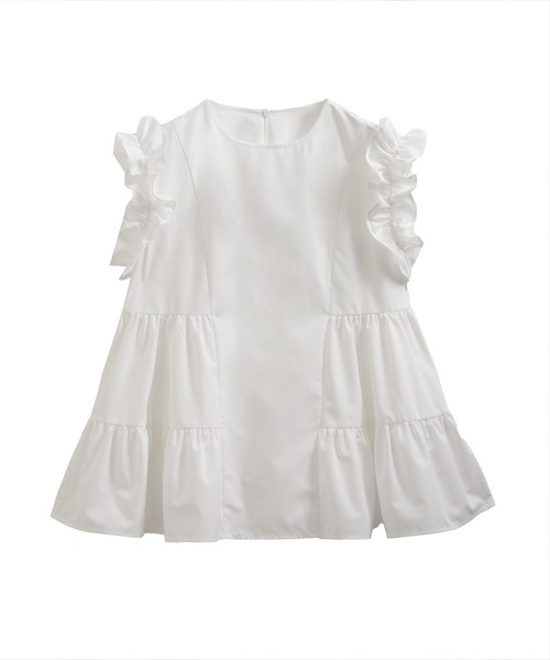 フィットモア♡完売品♡フリル付きスウェットトップス♡ホワイト