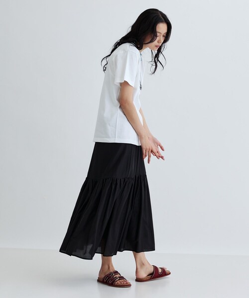 GALLEST(ギャレスト)の「ティアードボイルスカート(スカート・レディース・ブラウン系その他/ブラック/ホワイト・38/36)」の5枚目の写真