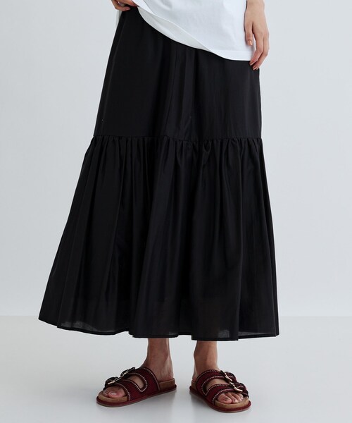 GALLEST(ギャレスト)の「ティアードボイルスカート(スカート・レディース・ブラウン系その他/ブラック/ホワイト・38/36)」の7枚目の写真