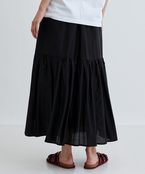 GALLEST(ギャレスト)の「ティアードボイルスカート(スカート・レディース・ブラウン系その他/ブラック/ホワイト・38/36)」の8枚目の写真