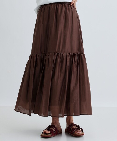 GALLEST(ギャレスト)の「ティアードボイルスカート(スカート・レディース・ブラウン系その他/ブラック/ホワイト・38/36)」の12枚目の写真