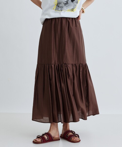 GALLEST(ギャレスト)の「ティアードボイルスカート(スカート・レディース・ブラウン系その他/ブラック/ホワイト・38/36)」の13枚目の写真