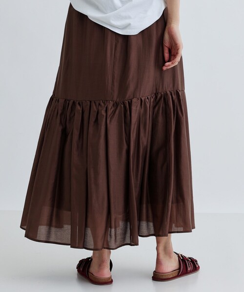 GALLEST(ギャレスト)の「ティアードボイルスカート(スカート・レディース・ブラウン系その他/ブラック/ホワイト・38/36)」の14枚目の写真