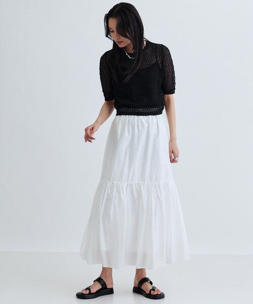 GALLEST(ギャレスト)の「ティアードボイルスカート(スカート・レディース・ブラウン系その他/ブラック/ホワイト・38/36)」の16枚目の写真